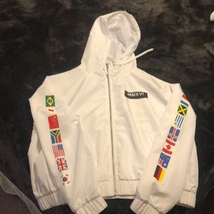 Forever 21 worldwide zip up jacket